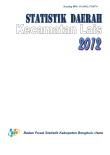 Statistik Daerah Kecamatan Lais 2012