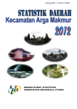 Statistik Daerah Kecamatan Arga Makmur 2012